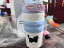 斌諾吸管保溫杯女士大容量高顏值2025新款水杯可愛(ài)學(xué)生上學(xué)專(zhuān)用杯子 藍色500ml+藍色皮套+蘑菇玩偶 曬單實(shí)拍圖