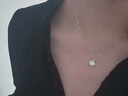VIGG一貝子銀項(xiàng)鏈女鎖骨鏈吊墜七夕情人節(jié)禮物生日送女友老婆首飾 一貝子項(xiàng)鏈（白）十倉(cāng)配送 曬單實(shí)拍圖