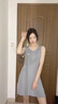 葉盼（yepan）睡裙女夏季莫代爾無(wú)袖背心裙子夏天薄款寬松冰絲涼感孕婦居家服女 2033-灰蘭 L (160) ：建議100-120斤穿著(zhù) 曬單實(shí)拍圖