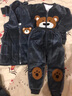 G.duck男童套裝秋冬款三件套裝嬰兒童純棉小孩寶寶衣服0冬裝1-2-3歲外套 深灰色 小貓冬裝三件套 100 cm 曬單實(shí)拍圖