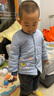棉大班（MIANDABAN）兒童輕薄棉服春秋冬款嬰兒棉衣夾棉上衣男童寶寶棉襖內膽外套 藍色 100 CM 曬單實(shí)拍圖