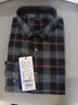 羅蒙（ROMON）秋季長(cháng)袖襯衫男士全棉磨毛棕色格子襯衣中年商務(wù)休閑爸爸裝上衣服 3W02029-1 XL /40 曬單實(shí)拍圖