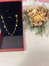 百泰首飾（BATAR JEWELLERY）生日禮物黃金項鏈女足金套鏈5G光珠圓形幾何圓片鎖骨項鏈 鏈長約38+2厘米，2.66g 曬單實拍圖