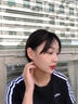 蓓影 黃金耳釘女心形足金愛心耳飾環(huán)送女友送愛人生日七夕情人節(jié)禮物 足金心愛耳釘一對（塑膠耳堵） 曬單實拍圖