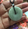 岐昌堂老坑種緬甸A貨翡翠平安扣吊墜花開(kāi)富貴玉牌項鏈送長(cháng)輩禮物男女 翡翠花開(kāi)富貴平安扣 曬單實(shí)拍圖