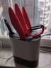 美帝亞廚房刀具套裝陶瓷刀菜刀輔食刀具水果刀片刀家用寶寶嬰兒六件套裝 黑刃陶瓷刀-紅色 5件套 曬單實(shí)拍圖