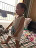 小素材兒童背心寶寶馬甲夏季竹纖維新生兒嬰兒無袖小吊帶男童女春秋薄款 夏日水果背心藍 90碼（1歲半-3歲） 曬單實拍圖