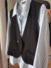 浪莎黑色西裝馬甲女外套外搭女款背心2026女式新款春秋外穿西裝小馬夾 黑色 L 建議100-120 曬單實(shí)拍圖
