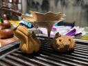 藏壺天下 宜興紫砂茶寵手把件茶玩茶道配件茶桌擺件迷你青蛙茶寵 套裝款 曬單實拍圖