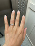 鑫萬(wàn)福 18K金雙色可選心型情侶對戒結婚鉆戒告白送禮鉆石戒指女友禮物 【推薦鉑金對戒】男戒5分+女戒3分 曬單實(shí)拍圖
