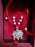 中國黃金（CHINA GOLD）長(cháng)命富貴寶寶福鎖足銀滿(mǎn)月寶寶吊墜小孩嬰兒銀鎖跨年禮物送女生女 約10.5g 曬單實(shí)拍圖