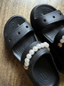 卡駱馳crocs經(jīng)典泡芙?jīng)鲂孢m耐磨坡跟泡芙鞋戶外拖鞋|207670 黑色-001(含智必星) 35 (210mm) 曬單實(shí)拍圖