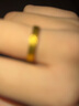 周大生黃金戒指古法素圈活口戒女款婚戒情侶對(duì)戒送女友三金結(jié)婚情人節(jié)禮 女戒 約4.6g 曬單實(shí)拍圖