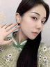 寶曼丹 BORMENDAM水滴形葉片耳環(huán)女高級感輕奢小眾氣質(zhì)時尚百搭優(yōu)雅風(fēng)奢華耳釘耳飾 綠色水滴形耳扣 曬單實拍圖