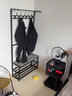 布菲朵入戶衣架換鞋凳 掛衣架家用門口儲(chǔ)物鞋柜入戶可坐穿鞋凳一體落地衣帽架鞋架 （歐式雅黑）3層75長(zhǎng)（鞋凳+衣帽架） 曬單實(shí)拍圖