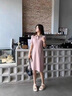 AEMAPE2025年夏季新款女裝簡約百搭連衣裙吊帶內(nèi)搭修身氣質(zhì)兩件套裝 米色 L -105-115斤 曬單實拍圖