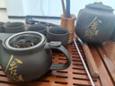 豪尊（HAOZUN）家用功夫紫砂茶具套裝把手茶壺茶杯子辦公泡茶沖茶紫砂壺定制logo 紫砂龍把壺（舍得）6杯+茶葉罐 曬單實(shí)拍圖
