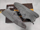 Jeep【官方授權】Jeep吉普男鞋休閑鞋男春秋新品低幫休閑皮鞋男豆豆鞋 太空灰色【C1347】 255/41 曬單實(shí)拍圖