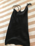 東兆西 真絲吊帶背心女打底內搭外穿無(wú)袖上衣綢緞緞面修身簡(jiǎn)約100桑蠶絲 黑色 XXL【參考體重125-140】 曬單實(shí)拍圖