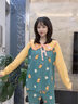 嬌銀月子服春夏純棉透氣孕婦睡衣產(chǎn)后喂奶衣產(chǎn)婦哺乳睡衣孕產(chǎn)婦家居服 孔雀藍(lán)（可愛(ài)小鴨子） S（建議80-100斤左右穿） 曬單實(shí)拍圖