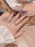 CRD克徠帝【現(xiàn)貨閃發(fā)】星空鉆戒鉑金鉆石戒指鉆戒女求婚戒指群鑲 1.5克拉效果 共約40分 曬單實(shí)拍圖