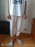佐優(yōu)品褲子男秋冬季韓版潮流寬松直筒束腳休閑長(cháng)褲男學(xué)生運動(dòng)衛褲九分褲 白色 3XL 曬單實(shí)拍圖