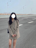 GARNUO灰色小西裝外套女兩件套裝2025春秋新款小個(gè)子高級(jí)感寬松休閑西服 奶茶灰西裝 S 【101-110斤】 曬單實(shí)拍圖