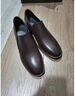 足顏早春新款真皮圓頭女鞋中跟百搭踝靴職場(chǎng)小皮鞋粗跟深口單鞋窩窩鞋 棕色 37 曬單實(shí)拍圖