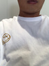 棉致高端純棉100%短袖t恤男夏季寬松運動(dòng)涼感白色T恤男生半袖笑臉 白色+運費險 M 曬單實(shí)拍圖