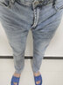 羅蒙2026春夏季新款牛仔褲男修身直筒韓版高端彈力淺藍色休閑長(cháng)褲子男 藍色常規 36 曬單實(shí)拍圖