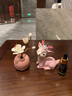 芮帕一鹿平安香薰汽車(chē)擺件車(chē)內飾品車(chē)載中控臺2024新款高端可愛(ài)女生男 粉色優(yōu)雅小鹿+玉蘭花瓶【送2瓶精 曬單實(shí)拍圖