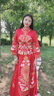 紅妝飾佳 秀禾服新娘2025新款中式婚紗禮服結(jié)婚敬酒服旗袍女 深紅色無鉆款 S 曬單實拍圖