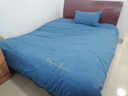 南極人被褥套裝全套單雙人被子春秋被冬棉被被芯四件套枕芯全套一整套學(xué)生宿舍六件套 賓利藍+深灰 1.8米床八件套：四件套+6斤被+枕芯*2+床墊 曬單實(shí)拍圖