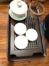 漢唐（hantang） 漢唐茶盤黑胡桃儲水家用旅行小型實木茶托盤功夫茶具套裝 小號 黑紫檀樂享 單茶盤 32*20cm 曬單實拍圖
