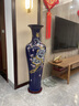 垚罄 景德鎮(zhèn)陶瓷器落地大花瓶客廳 中國(guó)紅落地陶瓷大花瓶家居擺件工藝品 藍(lán)色牡丹 1.2米單個(gè) 配底座 曬單實(shí)拍圖