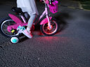 迪路仕（DEROACE）花鼓燈自行車輪燈兒童平衡車配件夜騎風火輪輪胎炫彩燈裝飾七彩 感震版-1個花鼓燈+【頭盔鴨】 曬單實拍圖