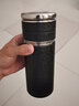 繁簡(jiǎn)茶水分離杯保溫杯316不銹鋼便捷泡茶杯男女士高端過(guò)濾喝茶杯 黑色400ml 曬單實(shí)拍圖