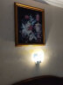 尚旗卧室壁灯床头灯客厅现代简约个性中式可选遥控调光国画走廊过道灯 花开富贵-高25cm 遥控无极调光 实拍图