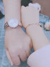 格瑪仕（gemax）戀愛密語系女士手表女表簡約時尚十大防水石英表女生手表品牌腕表 心心相印白面（含雙心手鐲+鑒定證書+禮盒） 曬單實拍圖