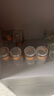 DELISOGA日式玻璃杯子家用客廳待客耐高溫茶杯套裝耐熱喝水杯防燙水杯 6直筒杯+四方壺+黑色架+金把盤 曬單實(shí)拍圖