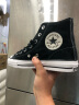 匡威（Converse）官方 专业AII Star男女高帮翻毛皮运动滑板鞋159573C 159573C/黑色 37 实拍图