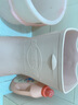 綠廉康壽恒溫足浴桶省水泡腳桶過(guò)小腿足浴靴輕便保溫足浴鞋加高加深足浴盆 裸粉色（排水口款） 桶高43cm（適合身高168以下） 曬單實(shí)拍圖