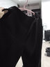 高紳風(fēng)度女西褲正裝黑色褲子商務(wù)職業(yè)女裝直筒修身免燙時(shí)尚百搭工作服 黑色長(zhǎng)褲皮帶扣斜口袋（薄款） 2XL 曬單實(shí)拍圖