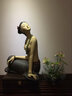 翊珗（YIXIAN）敦煌風(fēng)仕女擺件石灣公仔陶瓷人物雕塑非遺藝術(shù)品客廳裝飾工藝品 中號紙箱裝【含蠟染布墊】 曬單實(shí)拍圖