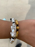 阿梵尼黃金貔貅手鏈男女情侶款 999足金3D硬金黃金皮丘金珠轉(zhuǎn)運珠定價 六字真言金珠貔貅黑繩約1.8g 曬單實拍圖