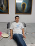 真維斯（Jeanswest）日系220g重磅t恤男短袖純棉寬松大碼三本針半截袖休閑體恤打底衫 白色(折紙飛機(jī)) XL (180) (不起球不掉色) 曬單實(shí)拍圖