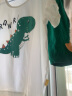 嘟嘟家宝宝男童套装夏季新款运动上衣短裤两件套儿童韩版婴儿衣服短袖wp 白底恐龙  120cm 实拍图