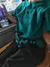 G.DUCKKIDS男童套裝 新款中大兒童4-12歲男孩短袖T恤牛仔褲兩件套學生衣服 綠色 130 曬單實拍圖