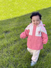 幼歌（YOUGE）嬰幼兒幼歌可愛童趣機(jī)器人撞色外套防風(fēng)保暖連帽棉上衣 小粉機(jī)器人 90 cm 曬單實拍圖