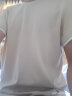 A21男士短袖t恤夏天字母印花拼接假两件撞色短T恤潮牌情侣打底衫 杏色（批次随机发） 170/84A/M 实拍图